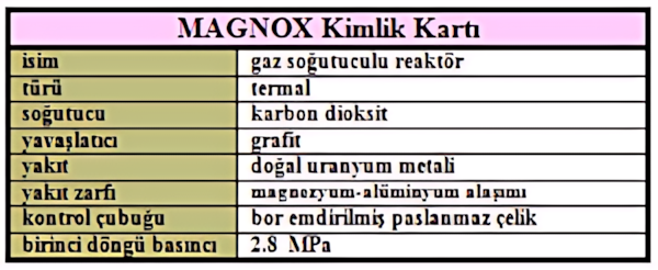 MAGNOX reaktör kalbi ve yakıt kanalları